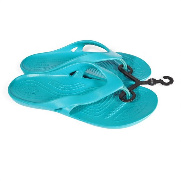 Crocs Kadee II Summer Thong Sandals Women's 6 Turquoise - Picture 5 of 6